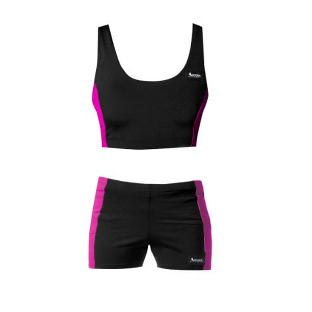 Aeroskin Polypropylene Two Piece Top with Sports Short and Color Side Stripes